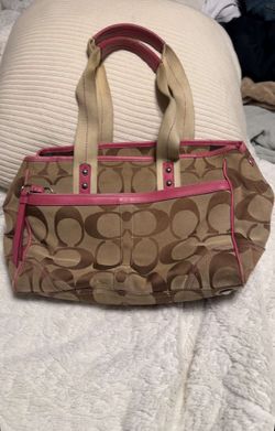 Pink Coach Signature Purse