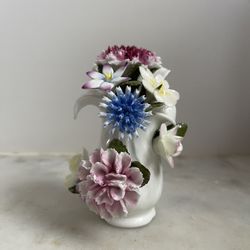 Vintage Royal Doulton England Mixed Floral Bouquet Vase Fine Bone China