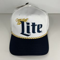 MILLER LITE Rope Golf Snapback White 