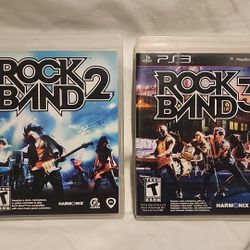 Playstation 3 PS3 Rock Band 2 And 3 Video Games 