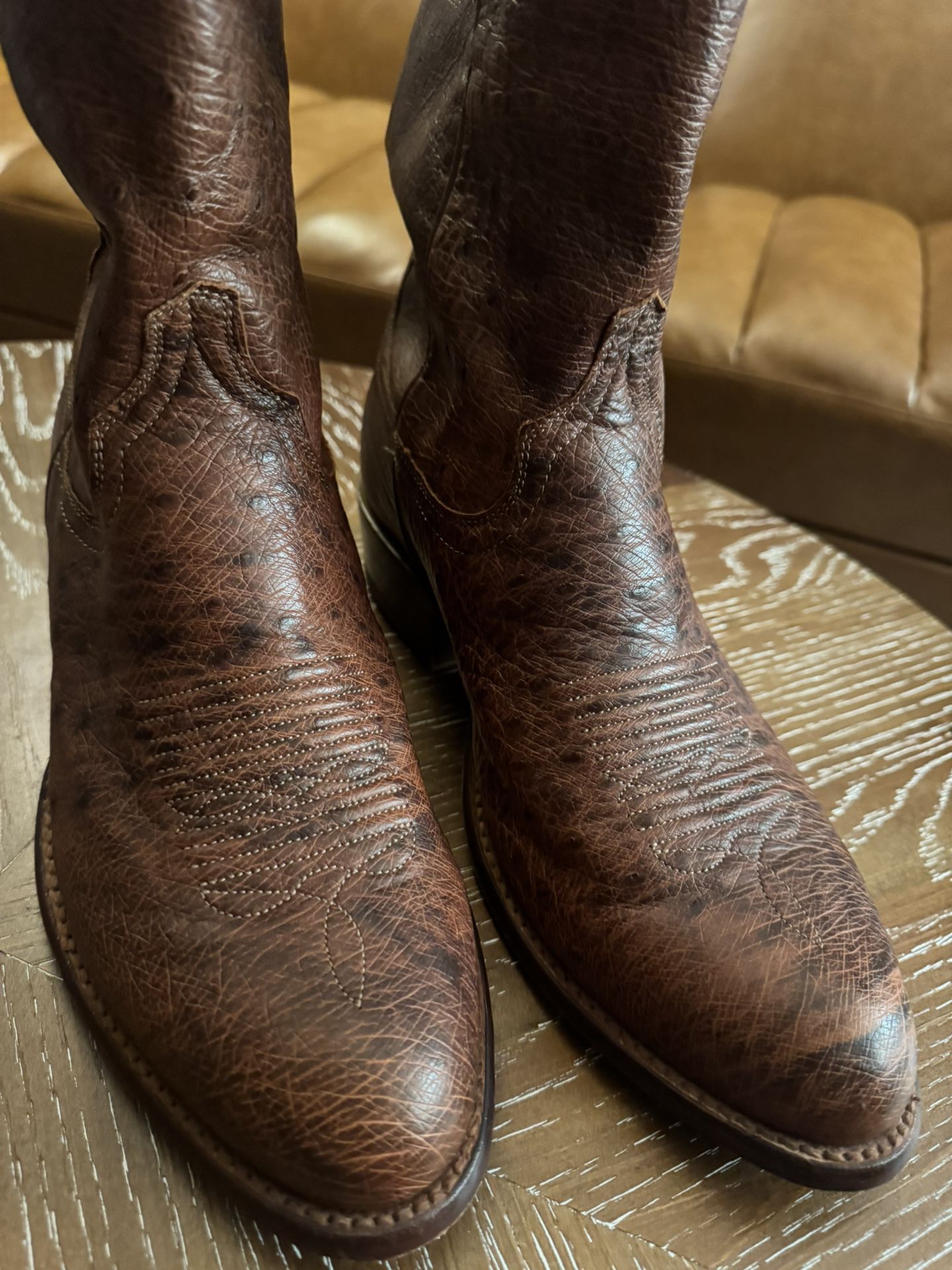 Tecovas The Jasper – Russet Ostrich Boots Men’s Size 9EE