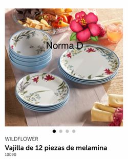 Vajilla de 12 piezas melamina nueva en su caja 🌺 orínese house 🌺
