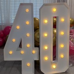 Lighted Number 4ft 