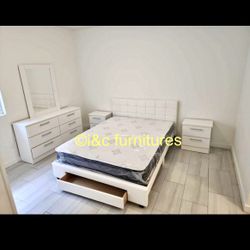 Bedroom Set New In The Box Same Day Delivery. Bed Frame 1 Night Stand Dresser Full Size Queen Size King Size 