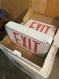 Double sided exit sign
