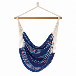 Bliss Hammocks Patriotic Stripe Hanging Hammock Chair 250 lb Capacity