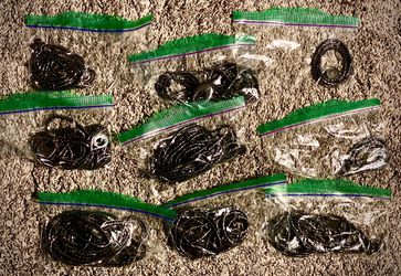 3 plus pounds of pre made Hematite necklaces with pendants for $100 a must see