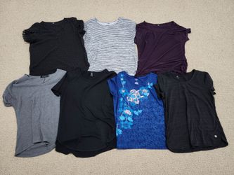 Women's shirts size medium clothes in gently used condition.  Brands are sketchers, St John's Bay, Talbots plus more