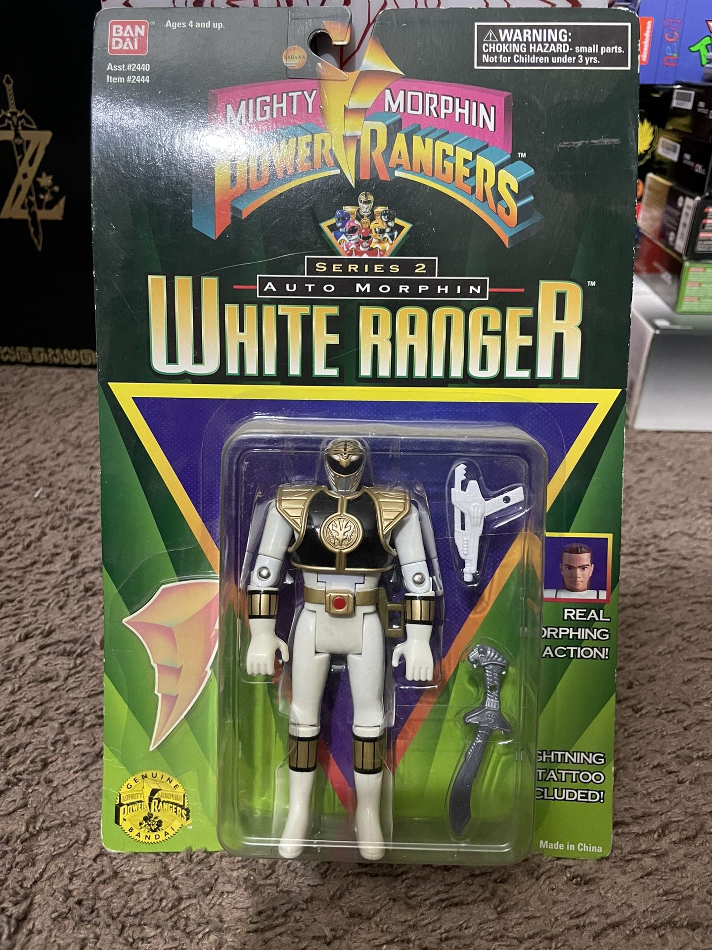 Mighty Morphin Power Rangers White Flip Head