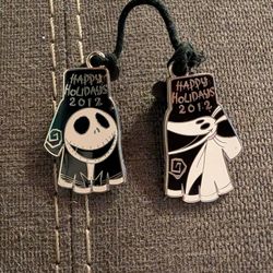 Disney Nightmare Before Christmas Happy Holidays 2012 Jack Zero Mittens Pin