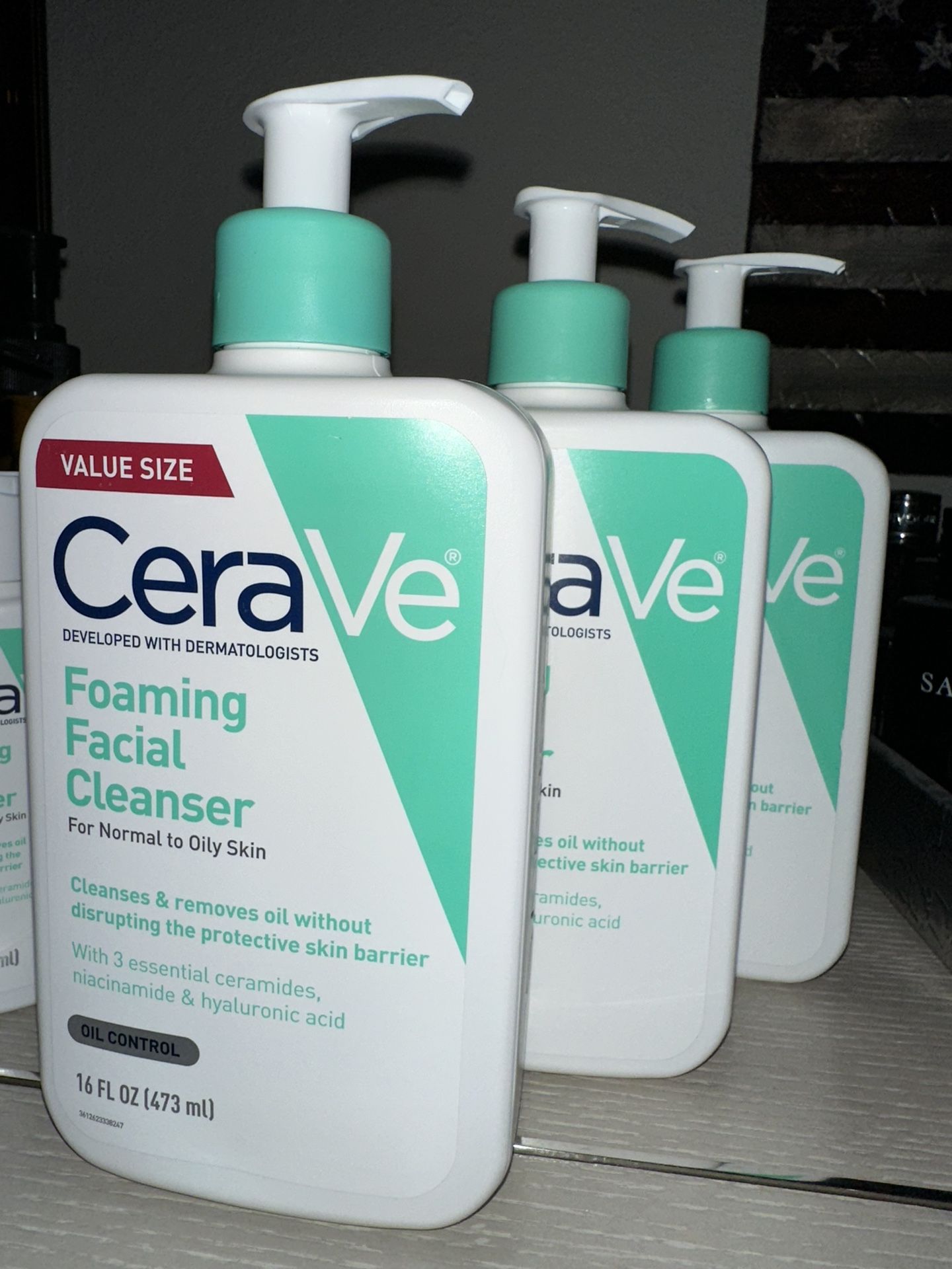 Cera Ve Foaming Facial Cleanser 3 Pack - Normal To Oily Skin