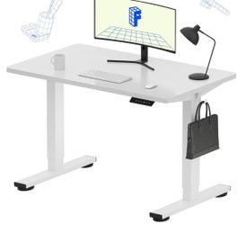 White Electronic Standing Desk 