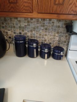Oggi Cobalt Blue Canister Set