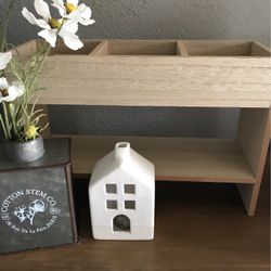 Desk Organizer Shelf Wood