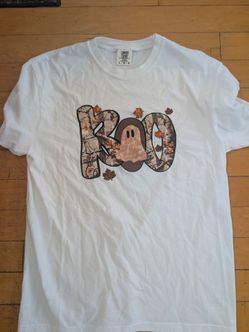 Comfort Colors Halloween Boo Ghost T-Shirt Large