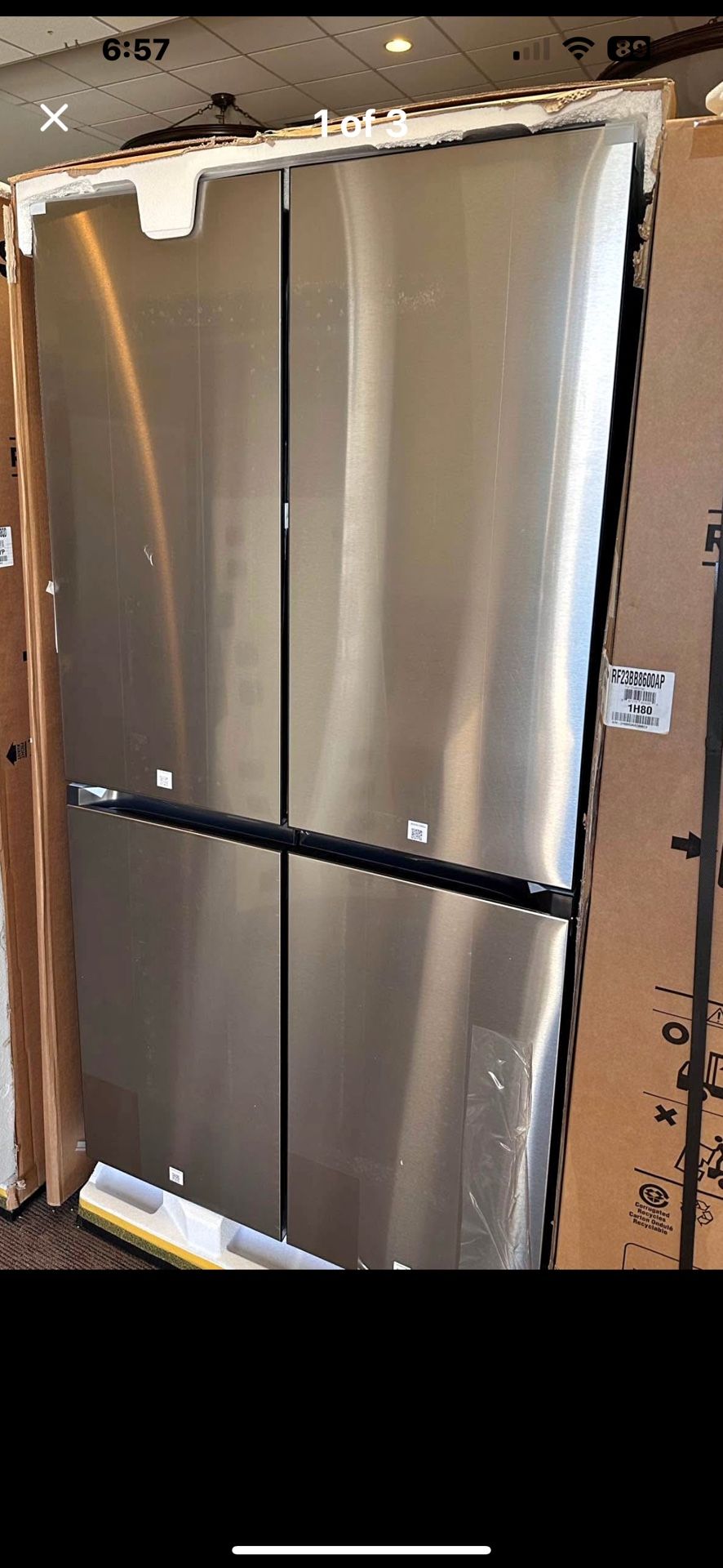 BRAND NEW BESPOKE FLEX REFRIGERATOR STILL ON THE BOX NO SCRATCHES NO DENTS