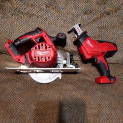 Milwaukee Circular Saw & Hack Saw (Tools Only)