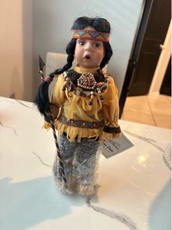 Native American porcelain doll