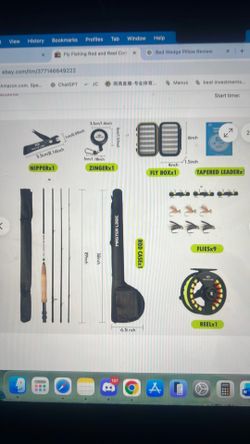 Fly fishing rod and reel combo  5/6wt -9’ 4pcs