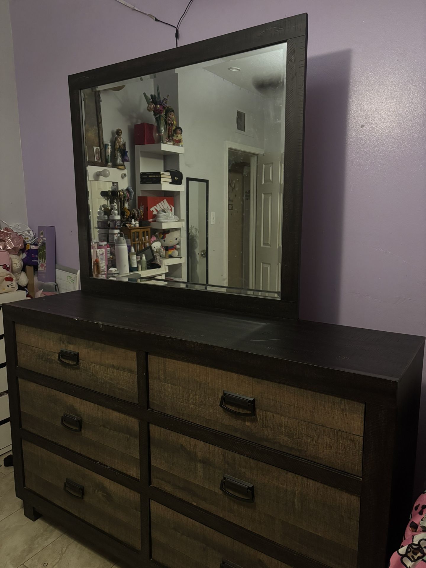 Harrison 6-Drawer Dresser With Mirror