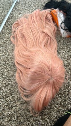 Pink hair wig Halloween costume