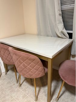 Pink dining chairs