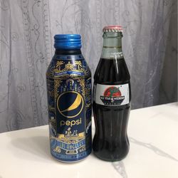 Coca Cola Coke All Star NBA Phoenix 1995 & Pepsi Super Bowl LVI Los Angeles Bottle