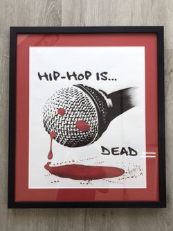 Hip-Hop Is Dead Nas Original Pencil Drawing Signed And Framed