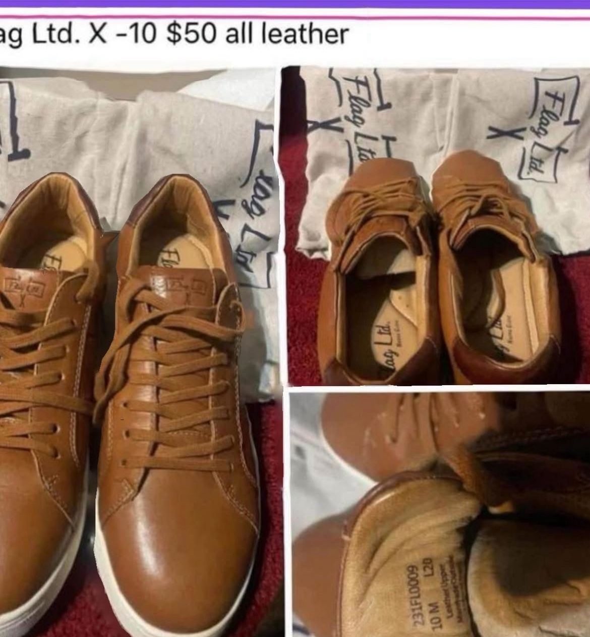 Men’s leather shoes like new size 10 now $40