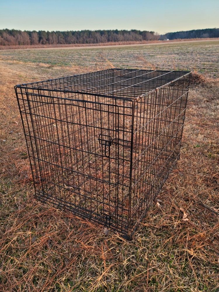 Large Foldable Dog Crate - No Tray - 42"L x 28"W x 30"H