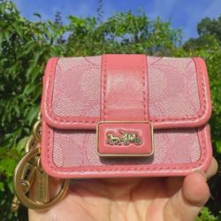 NWOT Coach mini allie signature jacquard bag charm C4187