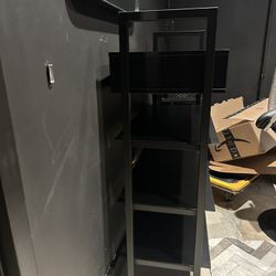 Black Cabinet and Shelving 