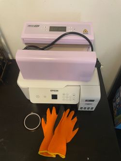 Tumbler heat press and sublimation printer