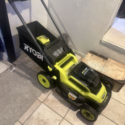Lawnmower Rioby Con Battery Charger 