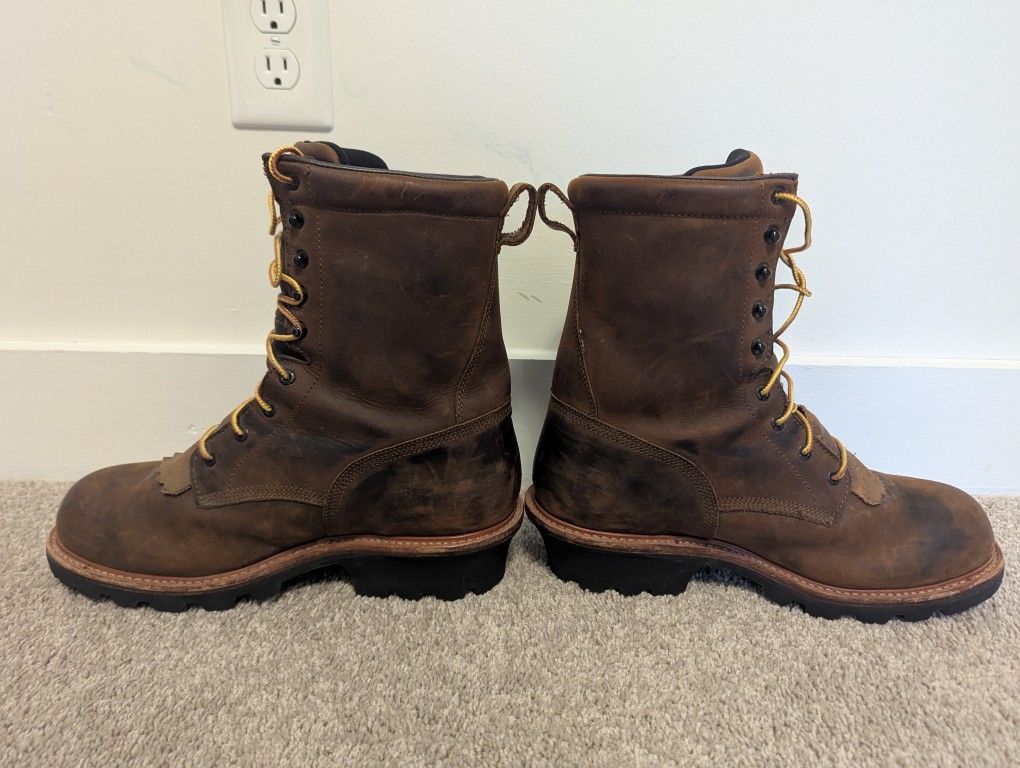 RED WINGS Boots 4451 Loggermax Mens Size 12 D (EH-Insulated-RW Waterproof )