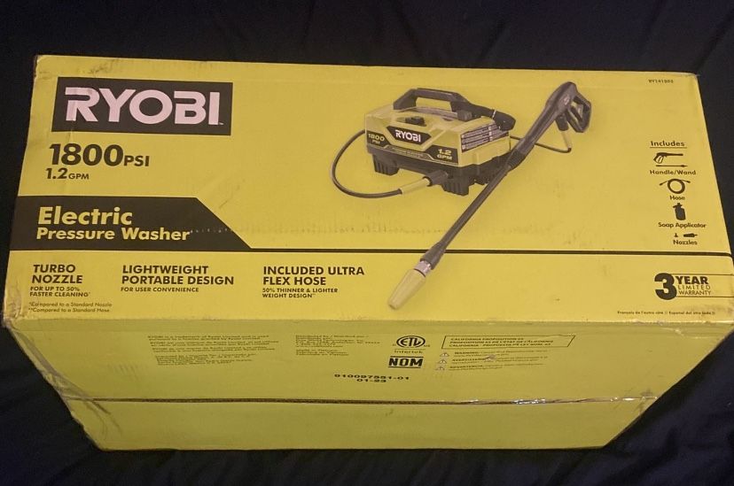 RYOBI 1800 PSI Pressure Washer