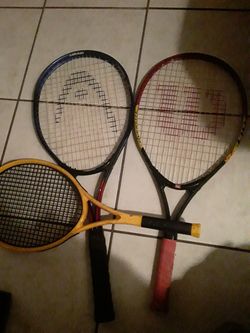 3 Wilson & Head Tennis Racket set $30obo
