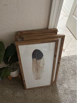 Feather wall hangings 4 total