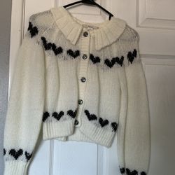 Kimchi Blue - White Bib Collar Cardigan