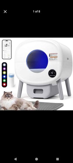 New in box
Fsitego Self-Cleaning Cat Litter Box: Extra Large Automatic Litter Box for Multiple Cats, Odor Control, Low Noise, App & Panel Control, Eas