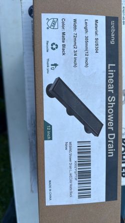 Black linear shower drain