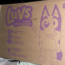 Size 4 LUVS Diapers Bluey