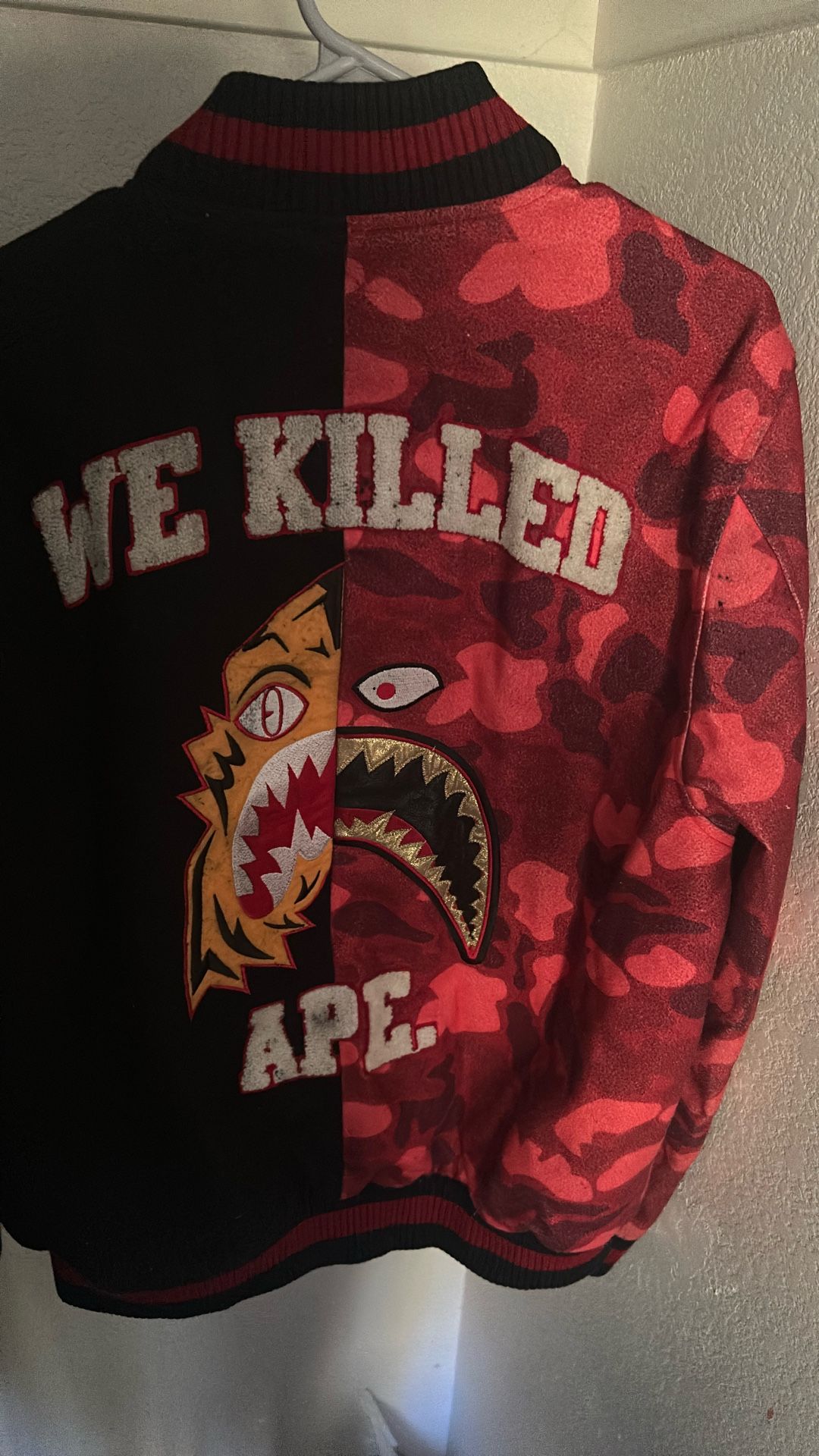 Hudson Outerwear We Killed Ape Shark Varsity Camo Bomber Jacket