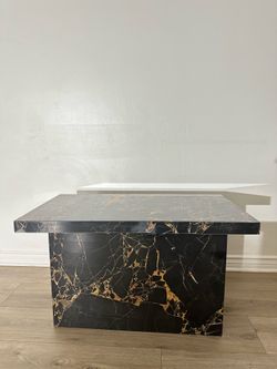 TMStoneStudio Black Portoro Gold Marble Coffee Table