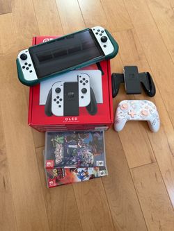 Nintendo Switch OLED Bundle, 2 Games and Controller