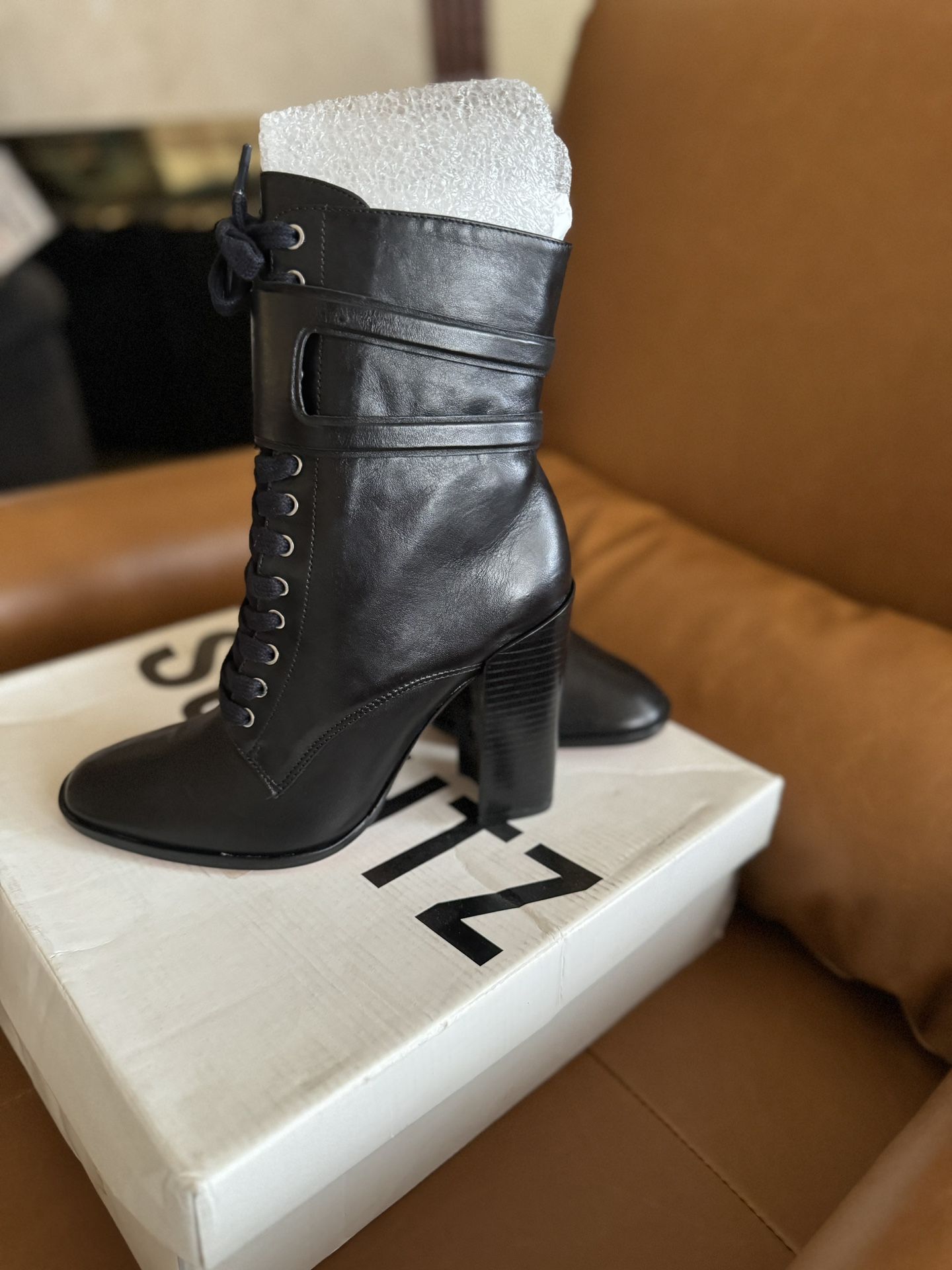New Schutz Makayla Black Boots Size 7