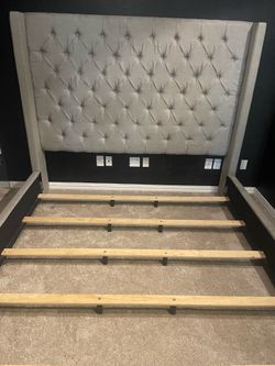 Grey king bed