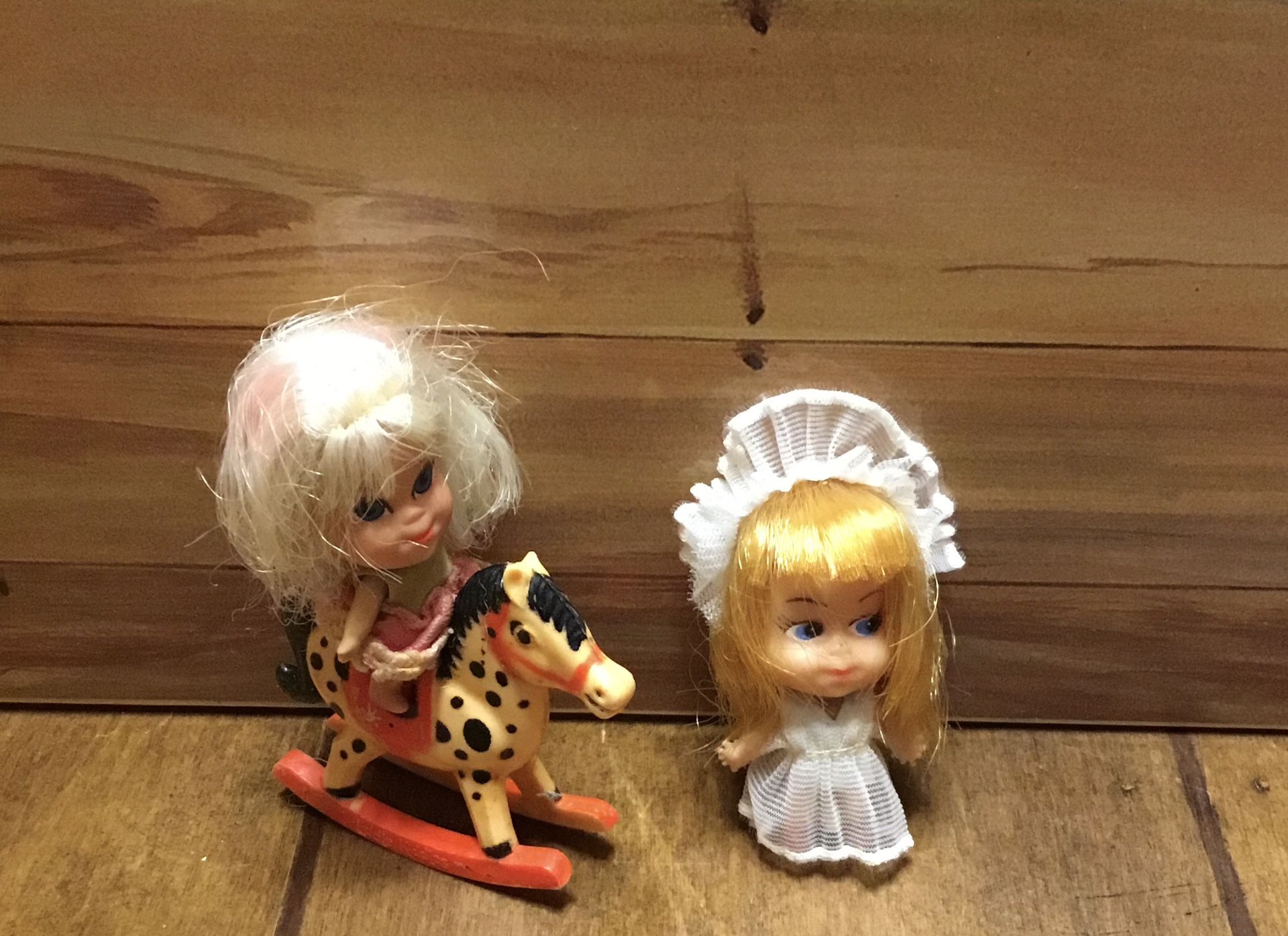 Vintage 1960s Mattel Liddle Kiddle Lot Dolls Rocking Horse