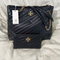 Tory Burch Kira Chevron Tote And Wallet