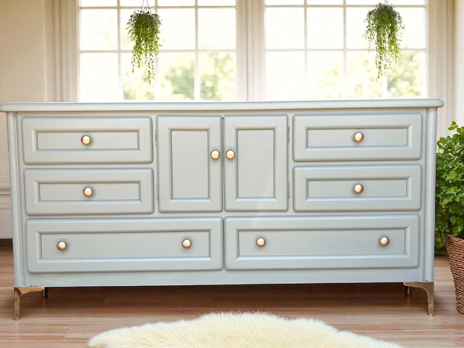 8-Drawer Newly Refurbished Dresser/Buffet Table